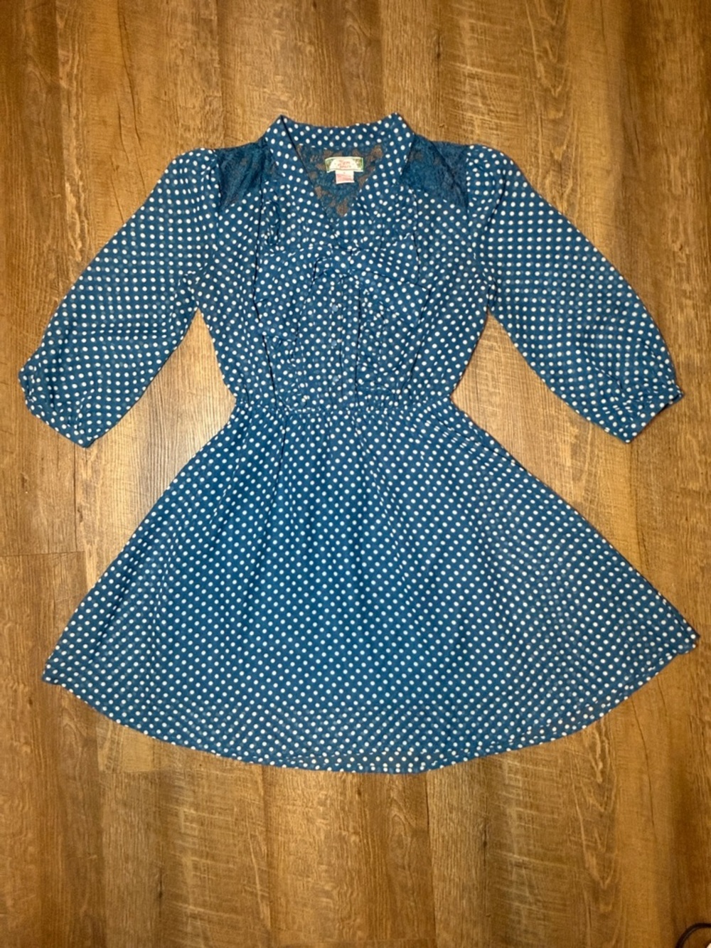 Flying Tomato Women’s Blue Polka Dot Dress Size Small